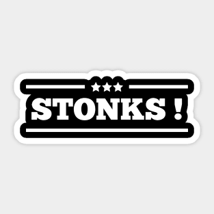 Stonks ! (Dark) Sticker